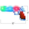 ArtCreativity Light Up Pixel Toy Gun for Kids – 10 Inch Retro Block Blaster with Flashing LEDs, Batteries Included, Fun Halloween Costume Accessory and Video Game Party Favor