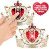 ArtCreativity Light Up Princess Crown for Girls – Small Gold and Red Queen Crown for Girls Halloween Queen Costumes – Toy Gem Lights Up in Multiple Colors – LED Gold Princess Crown for Kids Birthday