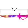ArtCreativity Light Up Shark Sword for Kids – Set of 2, 15 Inch Dress-Up Toy Sword with Flashing LED Lights – Best Birthday Gift for Boys and Girls Ages 3, 4, 5, 6, 7, 8 (Pink)
