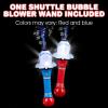 ArtCreativity Light Up Shuttle Bubble Blower Wand – 12.5 Inch Illuminating Bubble Blower with Thrilling LED Effects, Batteries and Bubble Fluid Included, Great Gift Idea, Party Favor – Assorted Colors