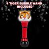 ArtCreativity Light Up Tiger Bubble Blower Wand, 12 Inch Illuminating Bubble Blower with Thrilling LED Effects for Kids, Batteries and Bubble Fluid Included, Great Gift Idea, Party Favor