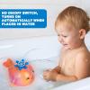 ArtCreativity Light Up Whale Bath Toy Sprinkler – Spraying Whale Bath Toy with 4 Sprinkler Attachments – Baby Bath Toy with Flashing LED Lights in Rainbow Colors – Infant Babies Bath Toy Ages 1 2 3 4