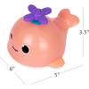 ArtCreativity Light Up Whale Bath Toy Sprinkler – Spraying Whale Bath Toy with 4 Sprinkler Attachments – Baby Bath Toy with Flashing LED Lights in Rainbow Colors – Infant Babies Bath Toy Ages 1 2 3 4