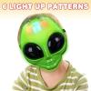 ArtCreativity Light-Up Flip Alien Mask, Halloween Martian Face Mask with Multiple Flashing Modes and Adjustable Strap, LED Scary Mask for Kids, Fun Halloween Costume Accessories, Great Gift Idea