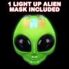 ArtCreativity Light-Up Flip Alien Mask, Halloween Martian Face Mask with Multiple Flashing Modes and Adjustable Strap, LED Scary Mask for Kids, Fun Halloween Costume Accessories, Great Gift Idea