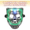 ArtCreativity Light-Up Halloween Skull Mask with 6 Flashing Modes, LED Scary Face Mask for Kids, Fun Halloween Costume Accessories, Cool Skeleton Mask with Adjustable Elastic Strap