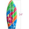 ArtCreativity Luau Surfboard Inflate, Inflatable Surfboard for Beach, Tropical and Luau Party Decorations, Inflatable Pool Toy for Kids and Adults, Beach Party Inflate(34″ X 12″)