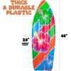 ArtCreativity Luau Surfboard Inflate, Inflatable Surfboard for Beach, Tropical and Luau Party Decorations, Inflatable Pool Toy for Kids and Adults, Beach Party Inflate(60″ X 20″)