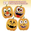 ArtCreativity Make Your Own Jack-O-Lantern Face Sticker Set – 24 Sheets – Customizable Halloween Stickers for Kids, Fun Crafts Classroom Activity, Best for Halloween Party Favors, Goodie Bag Fillers(24 Pack)