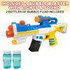ArtCreativity Mega Bubble Blaster with Flashing Lights and Sounds, Includes Light Up Bubble Gun and 2 Bubble Refill Bottles, Special Ops Bubble Machine Gun with Shoulder Strap, Great Gift for Ages 3+