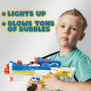 ArtCreativity Mega Bubble Blaster with Flashing Lights and Sounds, Includes Light Up Bubble Gun and 2 Bubble Refill Bottles, Special Ops Bubble Machine Gun with Shoulder Strap, Great Gift for Ages 3+