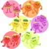 ArtCreativity Mini Bendable Fruit Toys (Set of 48) Fruit Party Favors Fidget Toys – 6 Assorted Designs Bendy Toys for Pinata Stuffers, Vibrant Stress Toys for Boys and Girls Birthday Pinata Filler
