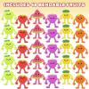 ArtCreativity Mini Bendable Fruit Toys (Set of 48) Fruit Party Favors Fidget Toys – 6 Assorted Designs Bendy Toys for Pinata Stuffers, Vibrant Stress Toys for Boys and Girls Birthday Pinata Filler