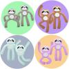ArtCreativity Mini Bendable Sloth Toys, Set of 48, Bendable Animal Toys for Kids in Assorted Colors, Portable Stress Relief Toy for Kids, Fidget Toy for Boys and Girls and Zoo Party Favors