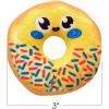 ArtCreativity Mini Smile Face Plush Donuts for Kids, Set of 12, Soft Stuffed Toys in Assorted Colors, Cute Party Favor, Easter Basket Filler
