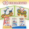 ArtCreativity Mushroom Peg Puzzle for Kids with 10-Challenges – Fun Brain Teaser for Children – Arts and Crafts Creative Educational Learning Toy – Gift Idea for Boys and Girls