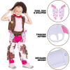ArtCreativity Pink Cowgirl Holster and Western Toy Gun Set – Pink Toy Gun with Holster for Girls Cowgirl Costume, 2 Gun Toys, and Brown Western Belt – Cowgirl Accessories for Girls Halloween Costume