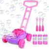 ArtCreativity Pink and Purple Bubble Lawn Mower and Bubble Leaf Blower for Toddlers Bubble Machine Outside Outdoor Toys for Toddlers 1-3, Summer Toys for Girls, Easter Gifts for Kids,