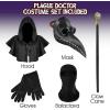 ArtCreativity Plague Doctor Halloween Costume for Kids – Halloween Plague Doctor Costume Set with Mask, Hood and Gloves – Steampunk Mask – Steampunk Costumes for Kids and Teens