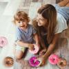 ArtCreativity Plush Donuts for Kids, Set of 12, Soft Stuffed Donut Toys in Assorted Colors, Cute Party Supplies, Easter Basket Fillers, 5 Inch