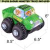 ArtCreativity Plush Monster Truck Safari Design – 8 Inch Big Stuffed Monster Truck – Cool Animal-Themed Design – Soft and Cuddly Toys for Little Boys, Girls, Baby, Toddlers – Great Gift Idea