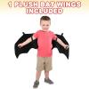ArtCreativity Plush Wearable Bat Wings, 1 Pair, Kids’ Bat Halloween Costume Made of Soft Material, Dress Up Accessories for Boys and Girls in Black