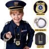 ArtCreativity Police Badge and Toy Handcuffs – Kids Polices Costume Accessories Set – Cop Badge with Clip and Chain – Metal Kids Handcuff Play Set with 2 Key – Police Toys for Halloween Costume