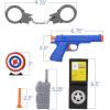ArtCreativity Police Dart Launcher Set for Kids, Police Pretend Play Set with 1 Toy Gun, 3 Darts, 1 Mini Target, 1 Radio, 1 Handcuffs, and 1 ID, Best Police Accessories Birthday Gift for Kids