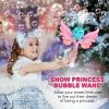 ArtCreativity Princess Bubble Wand for Kids, Light Up Bubble Blower Maker Machine with LED & Sounds, Toddler Bubbles Toy, Fluid Solution Included, Great Gift Idea, Princess Toy Party Favor for Kids