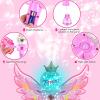 ArtCreativity Princess Bubble Wand for Kids, Light Up Bubble Blower Maker Machine with LED & Sounds, Toddler Bubbles Toy, Fluid Solution Included, Great Gift Idea, Princess Toy Party Favor for Kids