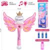 ArtCreativity Princess Bubble Wand for Kids, Light Up Bubble Blower Maker Machine with LED & Sounds, Toddler Bubbles Toy, Fluid Solution Included, Great Gift Idea, Princess Toy Party Favor for Kids
