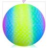 ArtCreativity Rainbow Playground Ball for Kids with Hand Pump, Bouncy 9 Inch Kick Ball for Backyard, Park, and Beach Outdoor Fun, Beautiful Colors, Durable Outside Play Toys for Boys & Girls