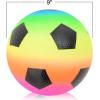 ArtCreativity Rainbow Playground Ball for Kids with Hand Pump, Bouncy 9 Inch Kick Ball for Backyard, Park, and Beach Outdoor Fun, Durable Outside Play Toys for Boys & Girls (Rainbow Soccer)