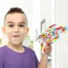 ArtCreativity Red Super Spinning Space Blaster Gun with Flashing LEDs and Sound Effects, Cool Futuristic Toy Gun with Batteries Included, Great Gift Idea for Kids