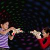 ArtCreativity Red Super Spinning Space Blaster Gun with Flashing LEDs and Sound Effects, Cool Futuristic Toy Gun with Batteries Included, Great Gift Idea for Kids