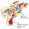 ArtCreativity Red Super Spinning Space Blaster Gun with Flashing LEDs and Sound Effects, Cool Futuristic Toy Gun with Batteries Included, Great Gift Idea for Kids