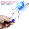 ArtCreativity Retro Light Up Gyro Wheels Toy- 2, 8.5 Inch Gyroscope Rail Twisters, Easter Basket Stuffers for Kids Classic Vintage Nostalgia Yoyo Sensory Fidget Toys, Gift for Boys & Girls 3+(2 Pack [Blue – Red])