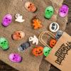 ArtCreativity Skull Head Noisy Putty Halloween Toys, Set of 24, Non-Candy Trick or Treat Supplies for Kids, Great as Halloween Party Favors, Halloween Goodie Bag Fillers, and Prank Toys, 4 Colors(24 pack noisy putty)