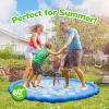ArtCreativity Splash Pad for Kids and Pets – 60 Inches – Non-Slip Sprinkler Baby Play Mat with Sound & Light – Outside Water Toys for Toddlers and Dogs – Inflatable Kiddie Summer Wading Pool Toy