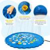 ArtCreativity Splash Pad for Kids and Pets – 60 Inches – Non-Slip Sprinkler Baby Play Mat with Sound & Light – Outside Water Toys for Toddlers and Dogs – Inflatable Kiddie Summer Wading Pool Toy
