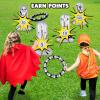 ArtCreativity Tombstone Halloween Ring Toss – Set of 4 – Gravestone Ring Toss Halloween Game for Kids with Weighted Bottoms – Doubles as Inflatable Halloween Decor – Halloween Toss Games