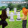 ArtCreativity Tombstone Halloween Ring Toss – Set of 4 – Gravestone Ring Toss Halloween Game for Kids with Weighted Bottoms – Doubles as Inflatable Halloween Decor – Halloween Toss Games