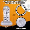 ArtCreativity Tombstone Halloween Ring Toss – Set of 4 – Gravestone Ring Toss Halloween Game for Kids with Weighted Bottoms – Doubles as Inflatable Halloween Decor – Halloween Toss Games