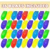 ArtCreativity Toy Boats for Water Play, (4 Pack), Pool Toys for Toddlers 3-5, Floating Toddler Pool Toys, Plastic Sailing Toy Boats for Bathtub, Summer Beach Play, Cute Party Favors for Boys & Girls(Speedboats Set of 36)