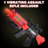 ArtCreativity Toy Rifle Vibrating Toy Guns for Boys, 13.25 Inch Light Up Fake Gun with Sounds, Immersive Vibration, and Batteries Included, Military Toy Machine Gun, Toy Guns for Boys 8-12