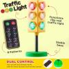 ArtCreativity Traffic Light – Teacher Classroom Must Haves Supplies, 8 Modes with Remote -Classroom Decor, Kindergarten Educational Lamp -Real Traffic Light Rotation Mode, Red Lights Green Lights Game