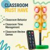 ArtCreativity Traffic Light – Teacher Classroom Must Haves Supplies, 8 Modes with Remote -Classroom Decor, Kindergarten Educational Lamp -Real Traffic Light Rotation Mode, Red Lights Green Lights Game