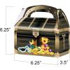 ArtCreativity Treasure Chest Treat Boxes for Kids, Pack of 12 Cardboard Box with Handles, Treasure Box Toys, Cookies, Candy Goody Bags, Halloween Pirate Accessories Birthday Party Favors Gift Bag