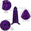 ArtCreativity Velvet Purple Hooded Cloak for Kids, 3ft Long Cloak, Dark Purple Cape with Hood and String Closure, Vampire Cape, Witches for Toddlers – Wizard Robe for Kids