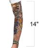 ArtCreativity Vintage Print Tattoo Sleeves, 12 Pairs, Fake Tattoos for Kids and Adults, Temporary Tattoo Arm Sleeves Made of Soft Fabric, Rockstar Halloween Costume Accessories for Boys and Girls